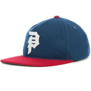 NWT Primitive skateboard blue/red P logo hat OSFM